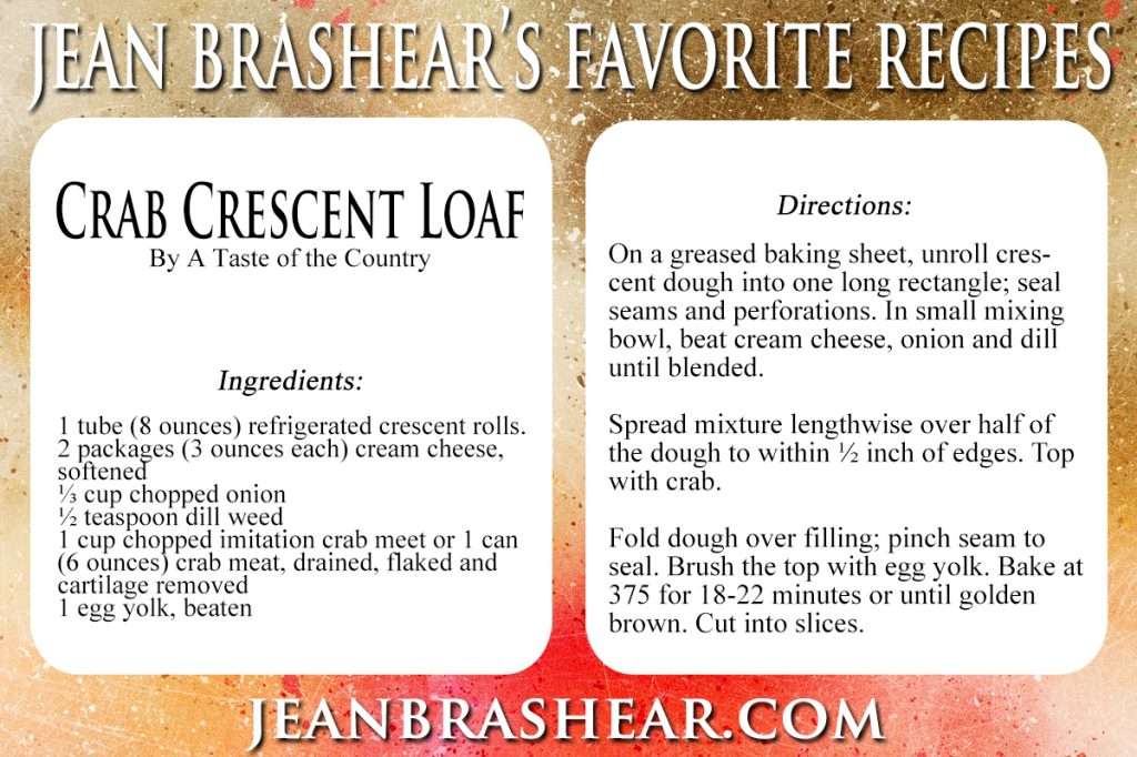 Crab Crescent Loaf Recipe by Jean Brashear